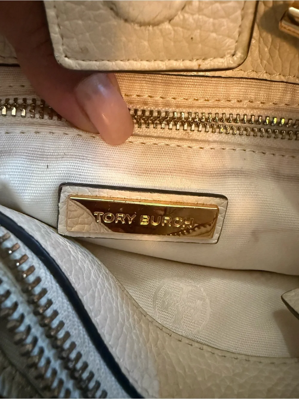 Tory Burch pebbled leather